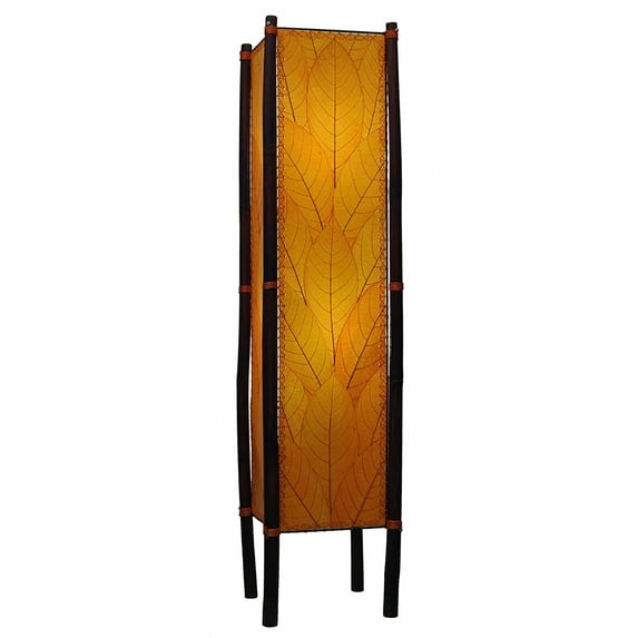 Eangee Home Design Fortune Large Floor Lamp, Shade Made Of Cocoa Leaves, 11x11x48 Inches