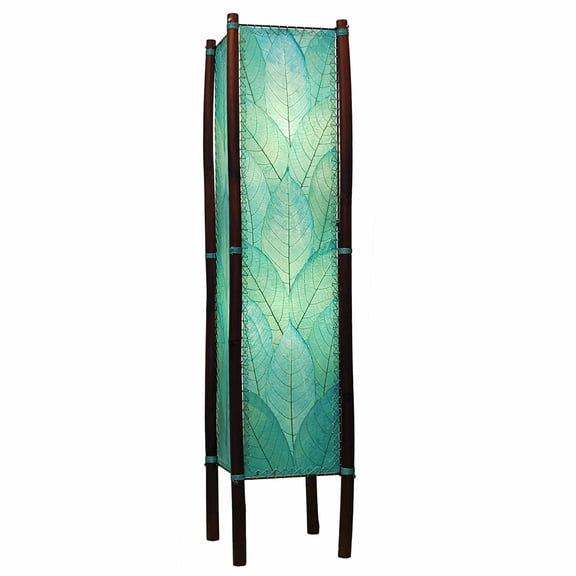 Eangee Home Design Fortune Large Floor Lamp, Shade Made Of Cocoa Leaves, 11x11x48 Inches