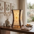 thumbnail image 1 of Eangee Home Design Hourglass Table Lamp, Shade Made Of Jackfruit Leaves, 10x10x15 Inches, 1 of 6