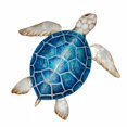 thumbnail image 1 of Eangee Home Design Sea Turtle Small Wall Decor Blue, Capiz and Metal, Indoor / Outdoor Safe, 11x2x11 Inches, 1 of 5