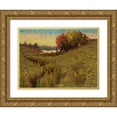 thumbnail image 1 of Eanger Irving Couse 18x15 Gold Ornate Wood Frame and Double Matted Museum Art Print Titled - Landscape at Dawn, 1 of 4