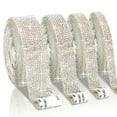thumbnail image 1 of Eanloly 4 Rolls Self Adhesive Crystal Rhinestone Ribbon Art & Craft Tape with 2 mm Sticker(AB), 1 of 7