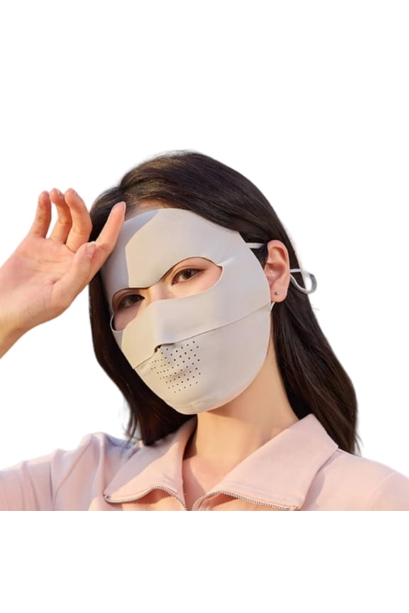 EaonituSunscreen Mask Sports Face Cover (LightGrey)