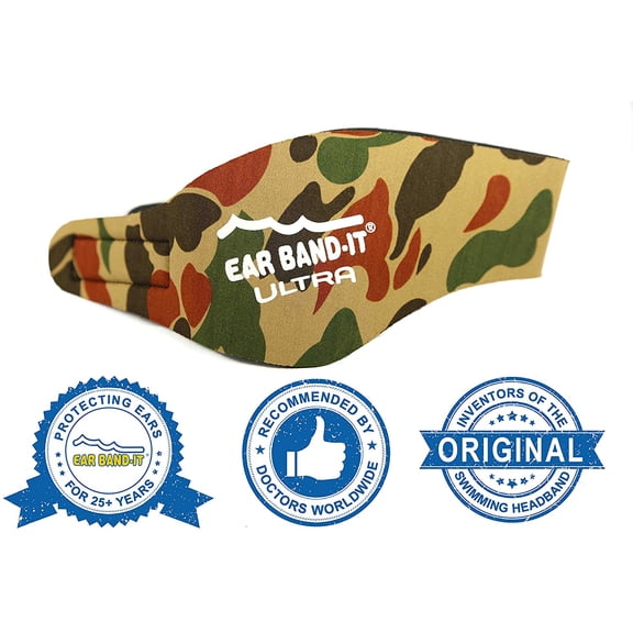 Ear Band-It Ultra Swimming Headband - Best Swimmer's Headband - Keep Water Out, Hold Earplugs in - Doctor Recommended - Water Protection - Secure Ear Plugs - Invented by ENT Physician