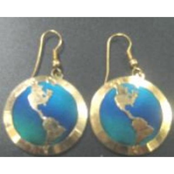 Ear:Blue-Green Silk Ocean