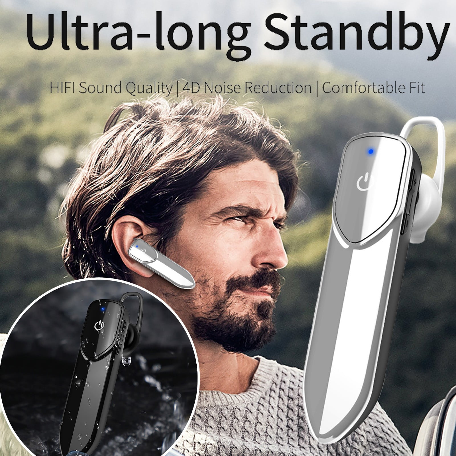 Ear Buds with Microphones Parrot B550xt Running Headphones Wi Headphones Wireless for Girls