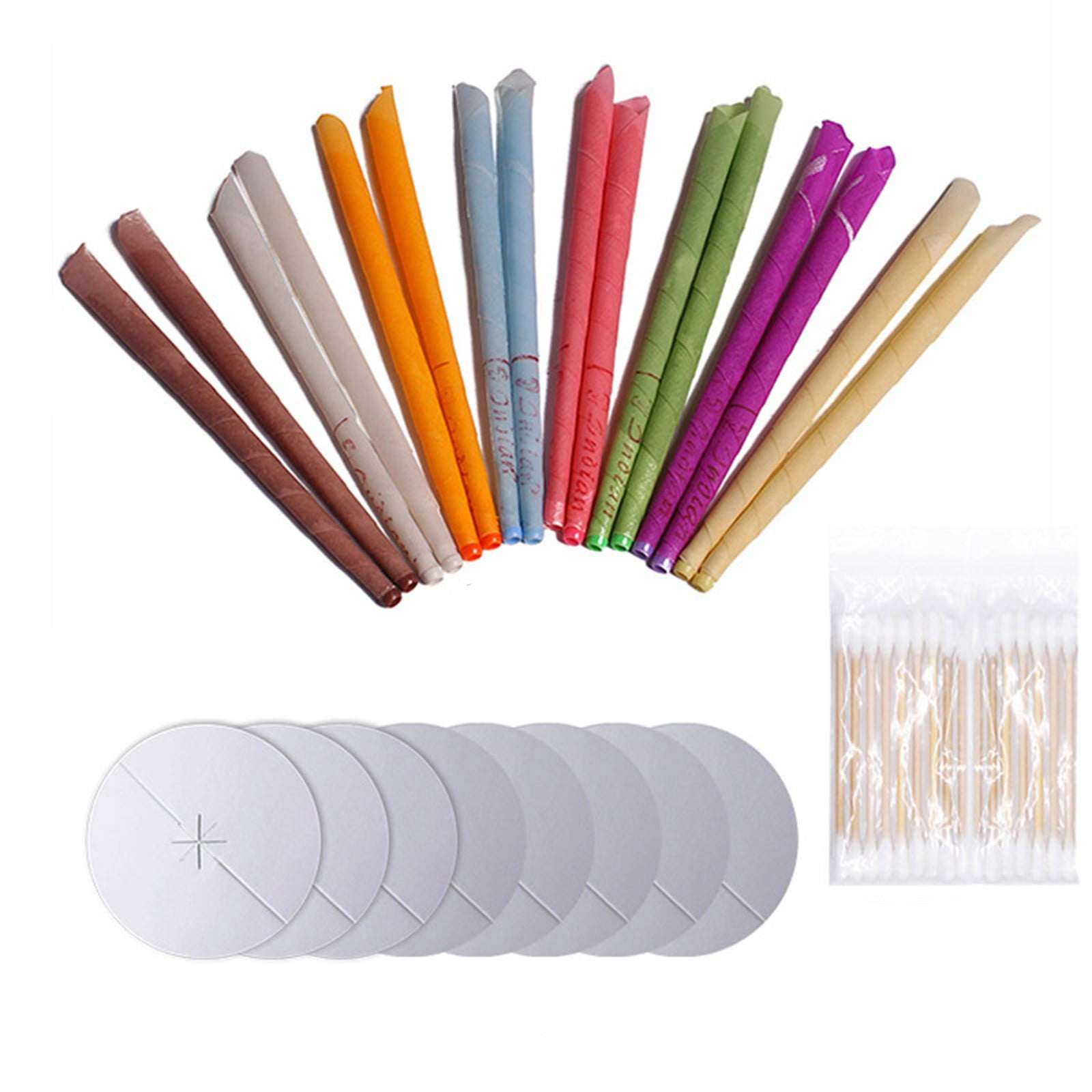 Ear Candles Beeswax Candling 16 Pcs (8 Colours) Cylinders Fragrance