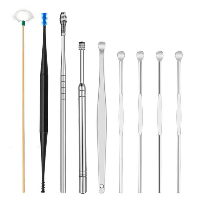 Ear Care Antiseptic Solution For Pierced Ears Stainless Steel Ear Picking Tool Set, Massage Ear