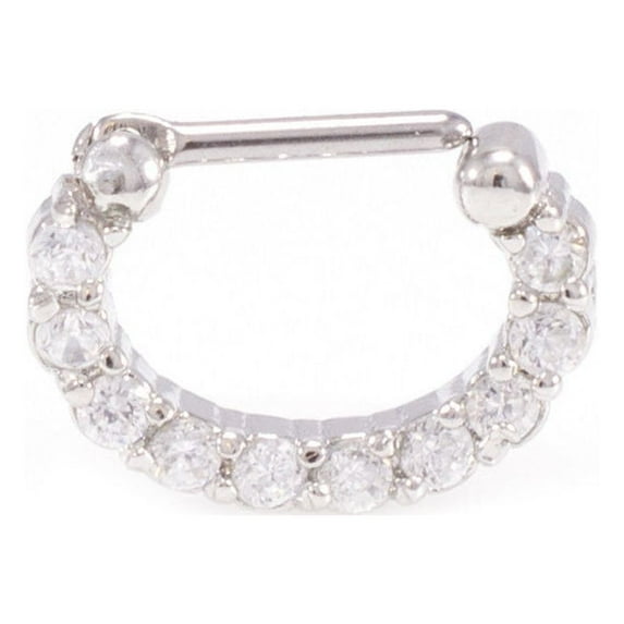 Ear Cartilage Clicker with Cubic Zirconia 16G 5/16" 8mm Lightweight