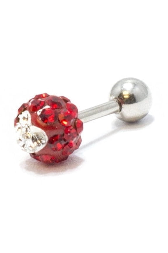 Ear Cartilage Tragus Heart Ferido Gem Piercing Barbell 16G Helix, Rook, Daith