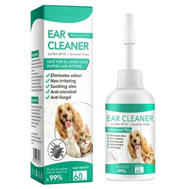 ECPECAD Ear Cleaner For Dogs Ear Cleaner For Dogs Ear Care For Dogs And Cats Dog Ear Drops Against Infections Antibiotics Itchy And Inflamed Ears 60ml/120ml