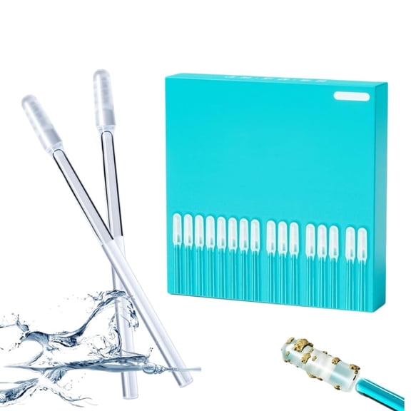 Ear Cleanner Sticky Pick,Reusable Sticky Ear Swabs with Soft Flexible Tip, Washable Ear Cleaning Sticks with Dust Cover Packaging, Ear Cleaning Tool