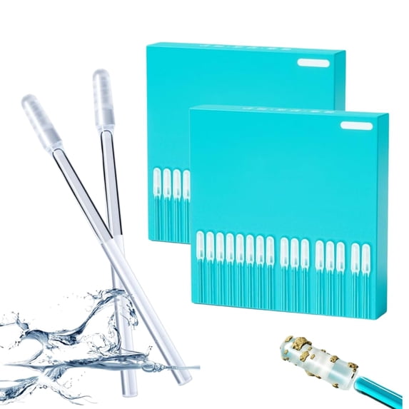 Ear Cleanner Sticky Pick,Reusable Sticky Ear Swabs with Soft Flexible Tip, Washable Ear Cleaning Sticks with Dust Cover Packaging, Ear Cleaning Tool