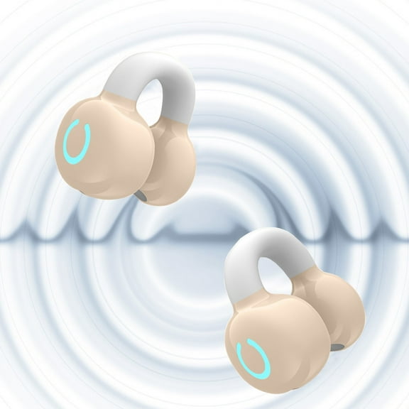 Ear Clip Single-Ear Bluetooth Headset - Open-Ear Comfort, 33ft Stable Connection & Long Battery, Ideal for Gaming & Sports Activities