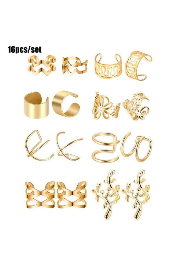 Ear Cuff Jewelry - No Piercing - Up to 16 Piece Sets