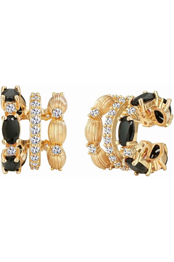 Ear Cuffs Non Piercing For Women 18K Gold Plated CZ Ear Cuff Earring Clip on Cartilage Fake Hoop Earrings Stack Jewelry Gifts[c957]