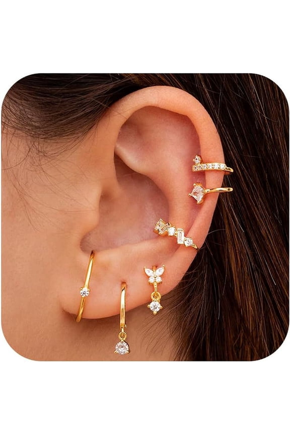 Ear Cuffs Non Piercing Gold Earring Stack Cartilage Earring for Women Trendy Helix Ear Cuff Jewelry Christmas Gifts for Women Stocking Stuffers