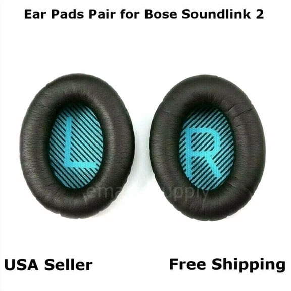 Ear Cushion Pads Pair Black for Bose Soundlink 2 Headphones Free Fast Shipping