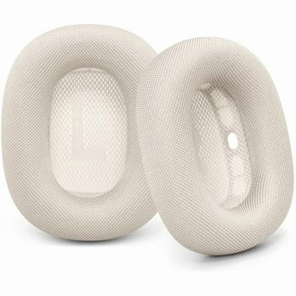 Ear Cushions for AirPods Max 2024 Version - Mesh Fabric Ear Cups Replacement for Apple Air Pod 2.0 Over-Ear Headphones, Upgraded Magnet Ear Pads (Starlight)