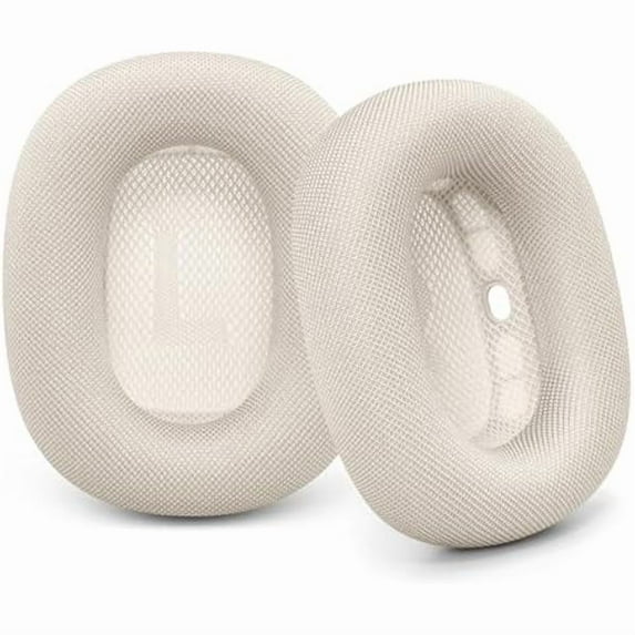 Ear Cushions for AirPods Max 2024 Version - Mesh Fabric Ear Cups Replacement for Apple Air Pod 2.0 Over-Ear Headphones, Upgraded Magnet Ear Pads (Starlight)