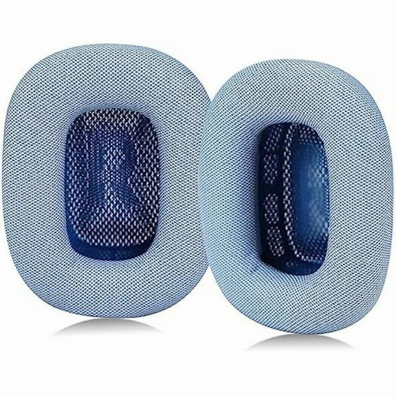 Ear Cushions for Apple AirPods Max Headphones Replacement Leather Earpads Sweat Proof Ear Cups Cushion Easy to Install with Magnet, Protein Leather and Memory Foam(Blue)