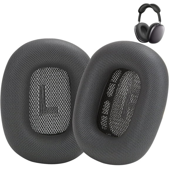 Ear Cushions Replacement for AirPods Max - Upgraded Ear Cups for Apple Headphones - Ear Pads Cover with Protein Leather Memory Foam - Black
