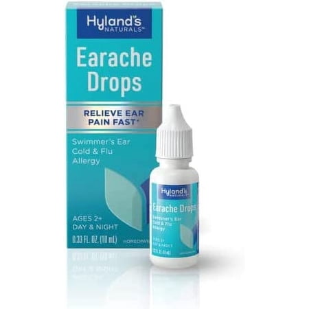 Ear Drops for Swimmers Ear and Allergy Relief for Kids and Adults by Hyland's, for Clogged Ears, Earaches, Fast Natural Homeopathic Pain Relief, 0.33 Ounce