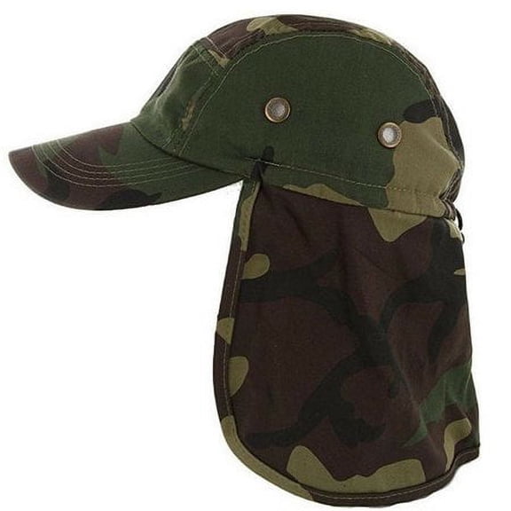 Ear Flap Sun Camo Color Hat Cap Neck Cover Baseball Fishing Outdoors
