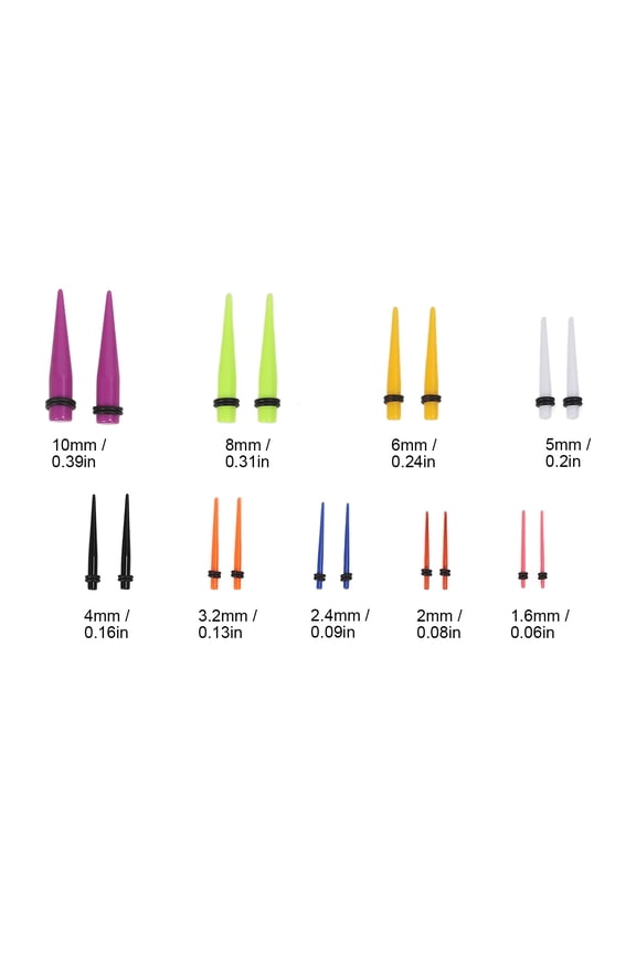 Ear Gauges Set: 1.6 To 12mm Tapers, Plugs  Tunnels, Gradual Stretching For Pierced Ears