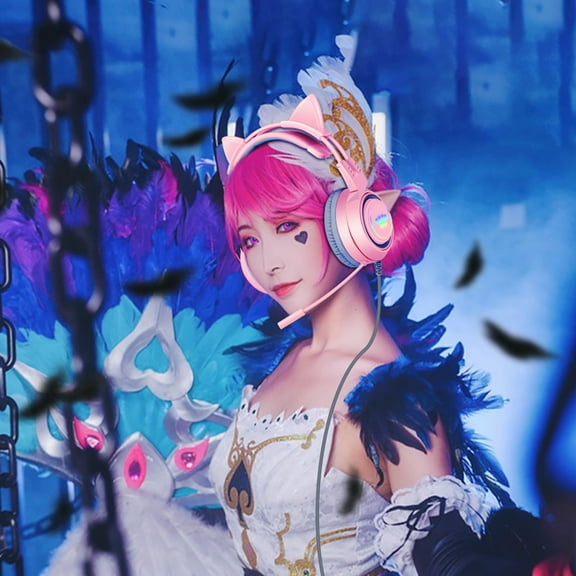 Ear Gradual Streaming Game Computer Headset Wired Headphone E-sports Headset