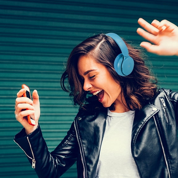 Over Ear Headphones, Wireless Bluetooth 5.1 Headphones Headphones Game Network Chat Voice Call HD Call Intelligent Noise Reduction Headphones Sports Fitness Leisure Music Headphones(Blue)