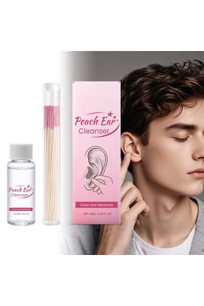 Ear Hole Cleaning Kit with 20mL Gentle Solution & 60 Pcs Threads, Daily Piercing Care for Hygiene and Healing, Safe for Sensitive Skin, Easy to Use Maintenance Set