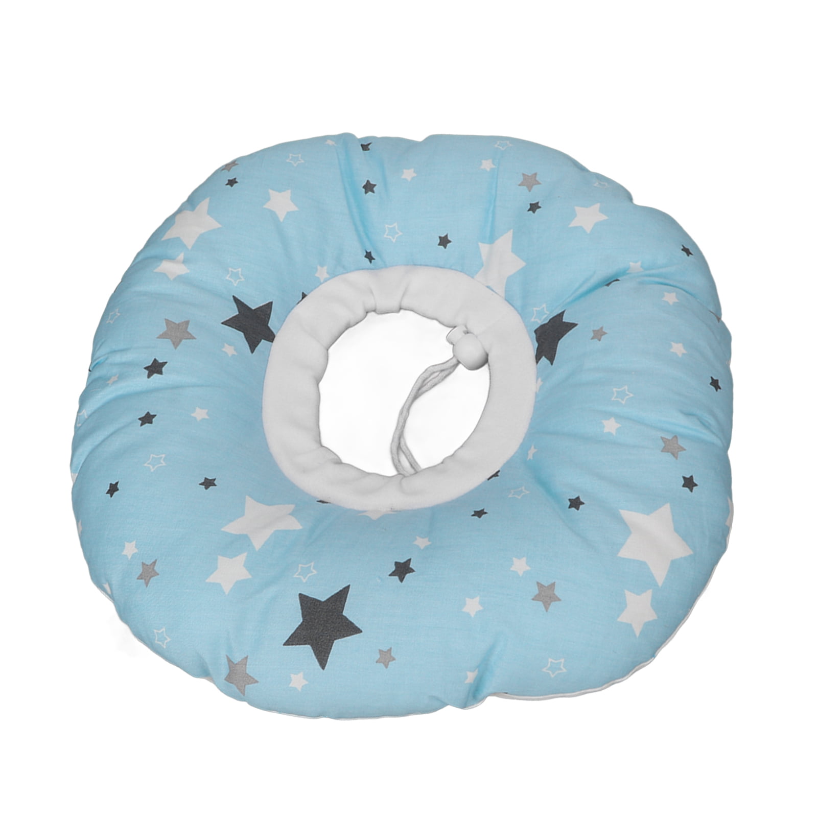 Ear Hole Piercing Pillow Light Blue Star Pattern Pressure Ear Sore Relief Pillow for Side