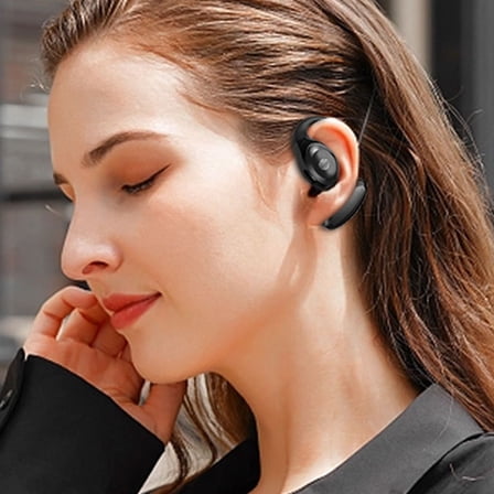 Ear Hook Bluetooth Earphones, Wireless Sports Earbuds, Bluetooth 5.3 Signal, Dual Mic Noise Reduction, Pain Free Long Wear, Sweatproof Outdoor Use, Touch Control Simple Operation