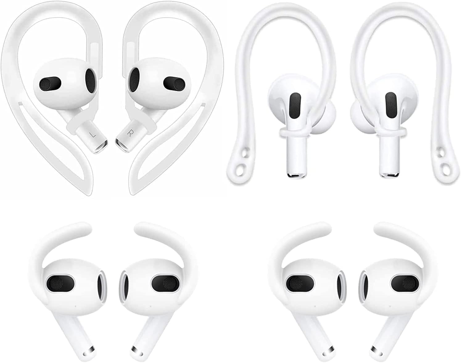 Ear Hooks Compatible with AirPods 3 3rd Gen, 1 Pair AntiSlip