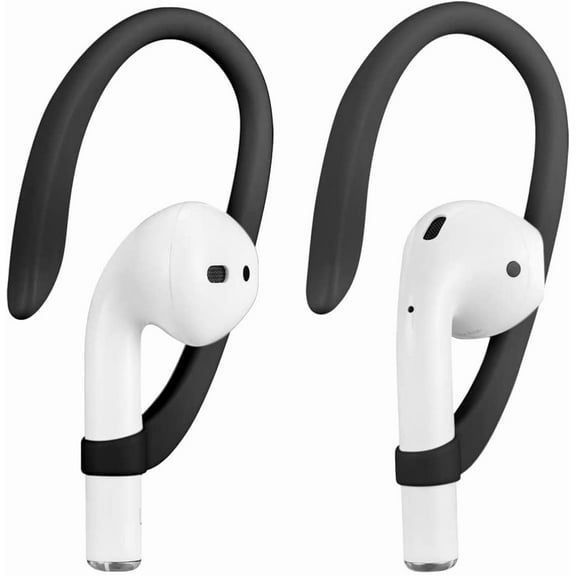 Ear Hooks Compatible with Apple AirPods 1, 2, 3, Pro and Pro 2, Anti-Slip Sports Ear Hooks for AirPods 1, 2, 3 Pro and Pro 2- Black