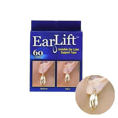 Earlift Invisible Earring Support Patches – 60 Count, Unisex Adult, As Seen on TV