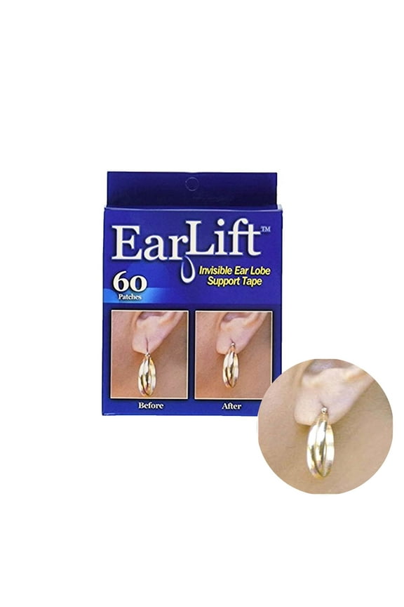 Invisible Earring Support Patches 60 Count, Unisex Adult, As Seen on TV