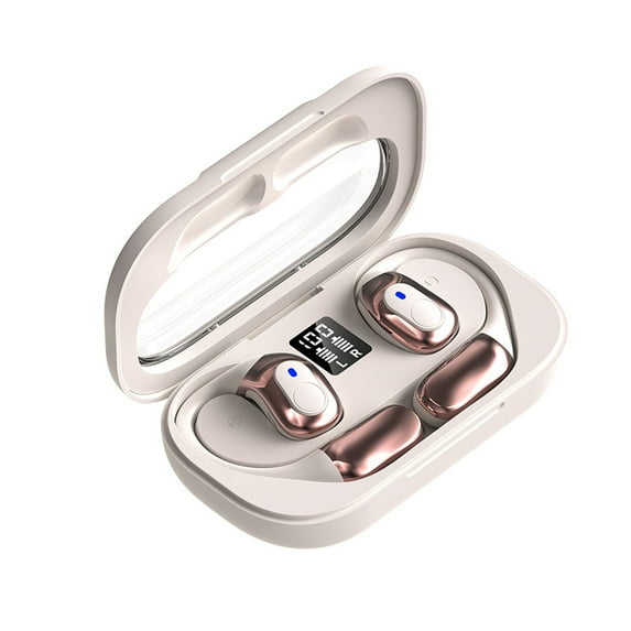 Ear-Mounted Yw01 Bluetooth Headset 2024 Digital Display Led Sports OWS Open Wireless Non-Entry Soft Headset