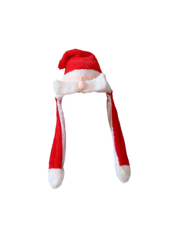 Ear Moving Jumping Hat Animated Cartoon Christmas Hat Xmas Cosplay Hat Plush Material for Kids Adults