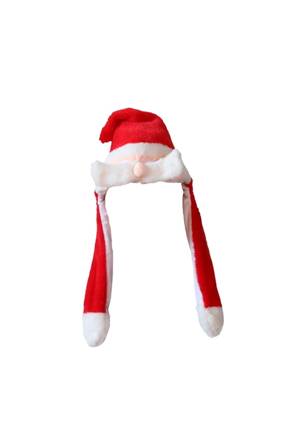 Ear Moving Jumping Hat Animated Cartoon Christmas Hat Xmas Cosplay Hat Plush Material for Kids Adults