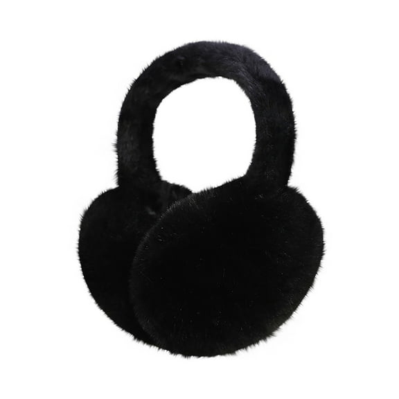 Ear Muffs for Winter Women,Adjustable Ear Warmers, Ear Muffs Fluffy Earmuffs, Winter Accessories for Women Black