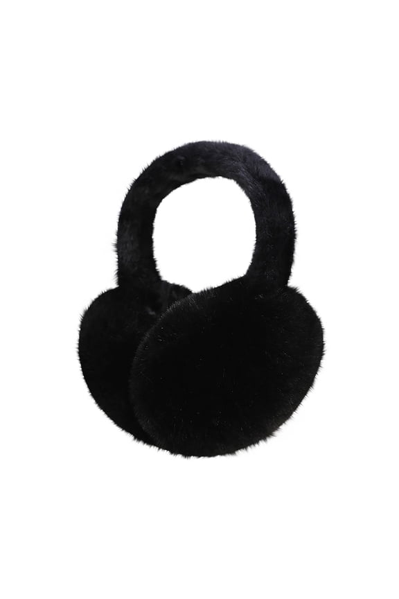 Ear Muffs for Winter Women,Adjustable Ear Warmers, Ear Muffs Fluffy Earmuffs, Winter Accessories for Women Black