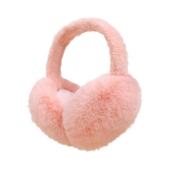 Ear Muffs for Winter Women,Adjustable Ear Warmers, Ear Muffs Fluffy Earmuffs, Winter Accessories for Women Light pink