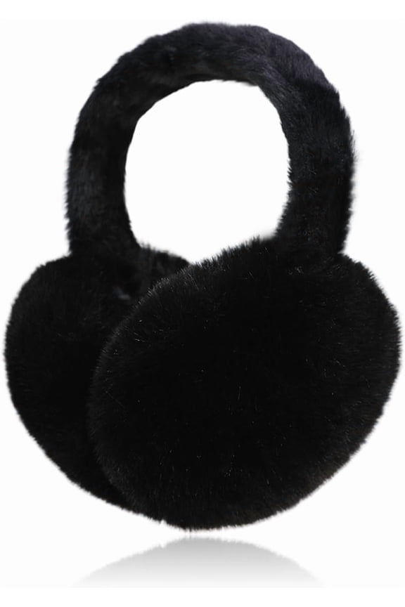 Ear Muffs for Winter Women Men, Adjustable Faux Fur Earmuffs, Fluffy Ear Warmers, Foldable Ear Warmer Earmuffs