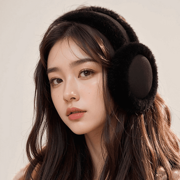 Ear Muffs for Winter Women Men Foldable Fuzzy Cold Outdoor Earmuffs Soft Faux Furry Ear Warmers Covers