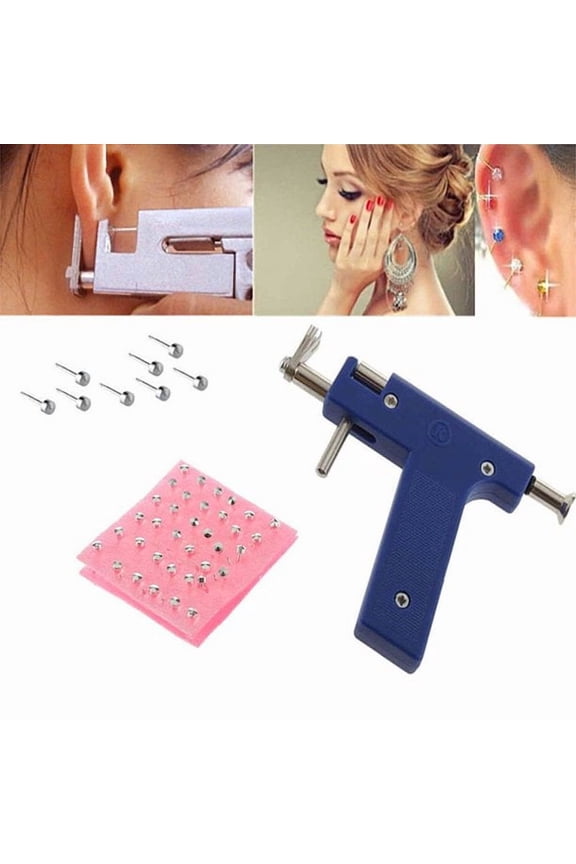 Ear Navel Body Piercing Guns Tool Kit with 72Pcs Studs Set Jewelry Tools