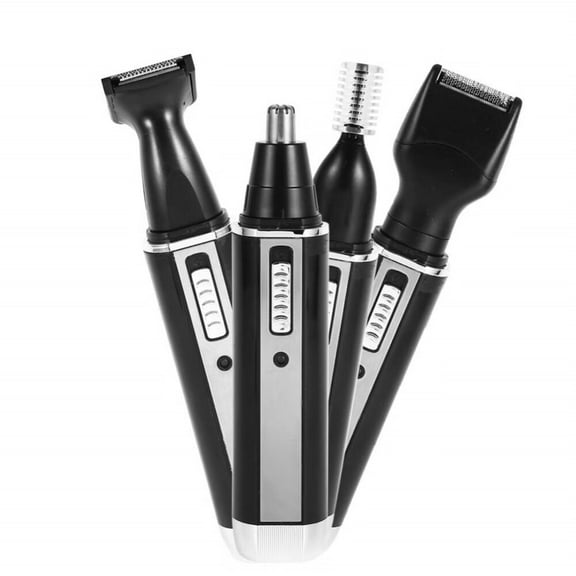 Ear and Nose Hair Trimmer Clipper,4 In 1 Rechargeable Professional Painless Electric Ear Nose Eyebrow Facial Hair Trimmer for Men and Women Beard Face Eyebrows Removal Shaving Body Grooming Kit