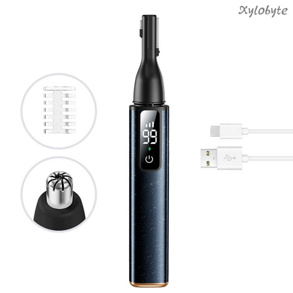 Ear Nose Hair Trimmer, Rechargeable Facial Hair Removal Set for Women Men- Electric Eyebrow Trimmer, 2in1 Face and Nose Trimmer Portable