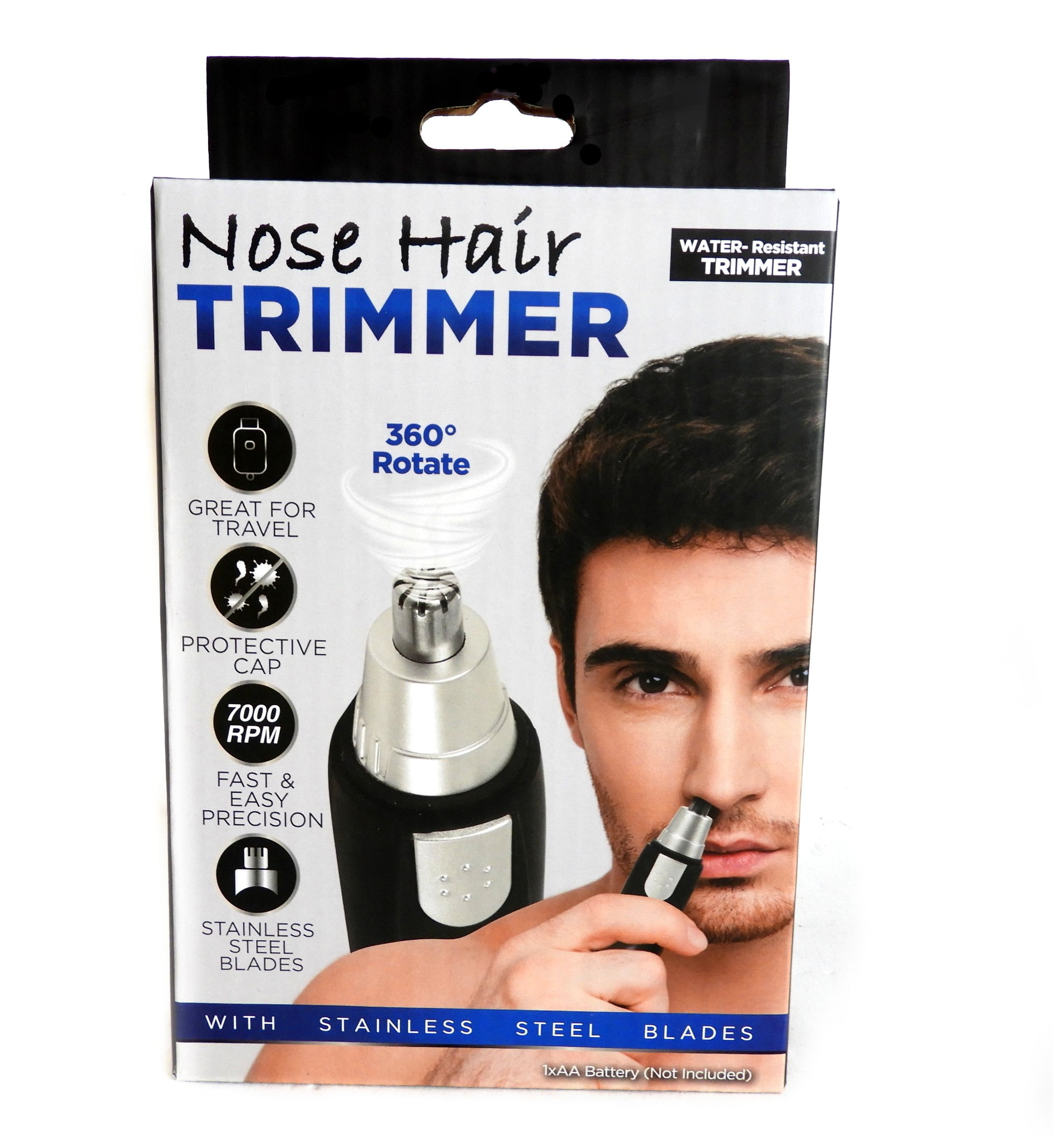 Ear & Nose Hair Trimmer with Stainless Steel Blades Water Resistant
